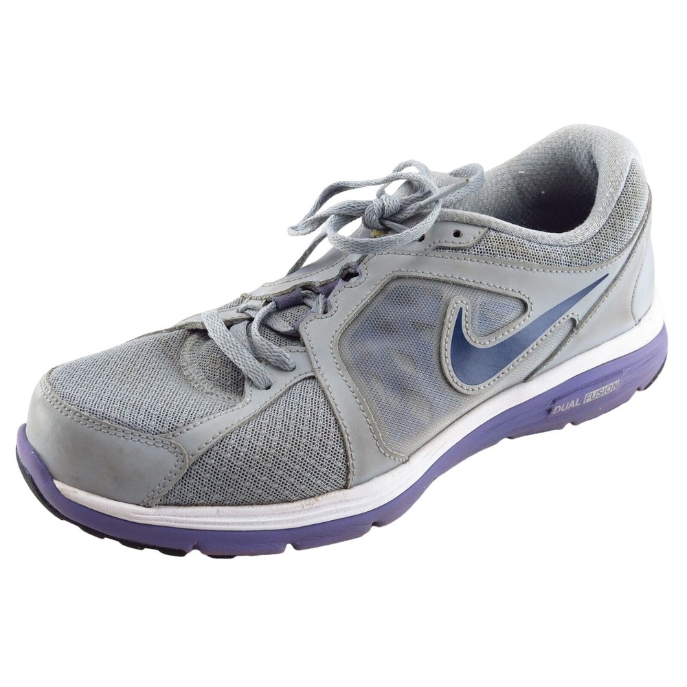 Nike Dual Fusion Run Running Shoes Gray Synthetic Women 9 Medium‎